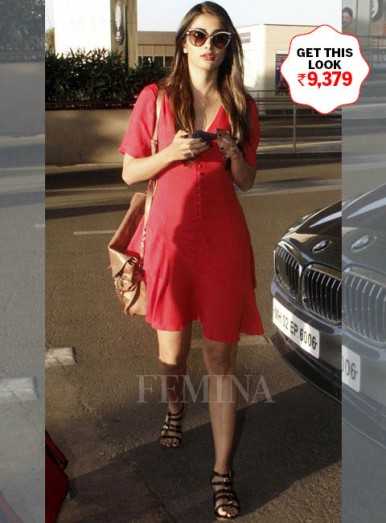 Actress Pooja Hegde Latest Hot Pics In Red Dress  CineHub