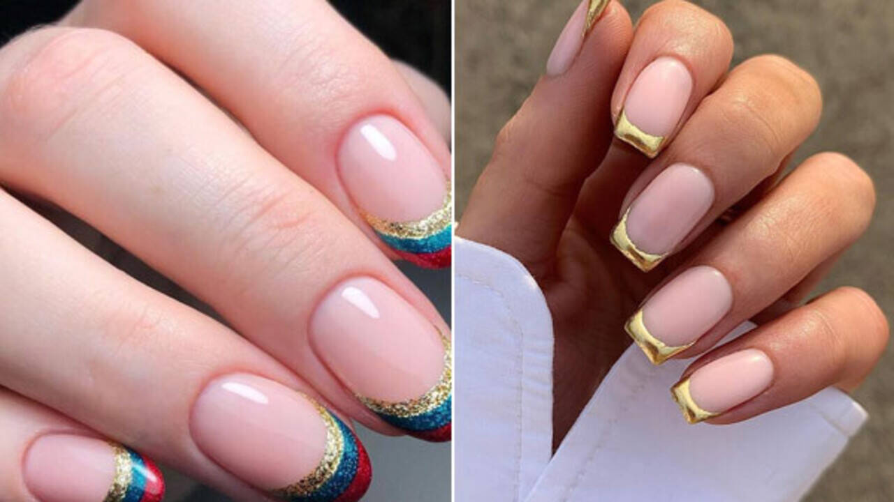 Graphic French Nails Are The New Festive Favourites | Femina.in