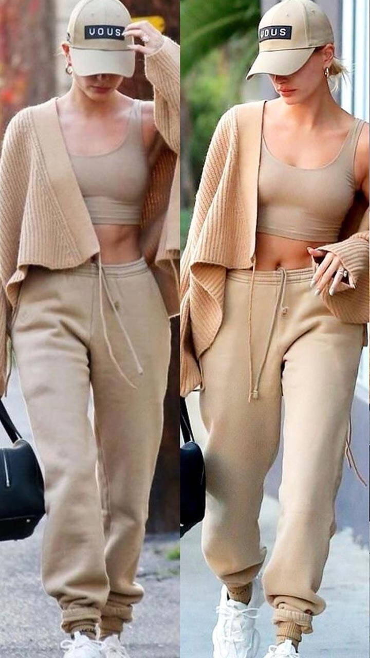 Hailey bieber sweatpants style hot sale