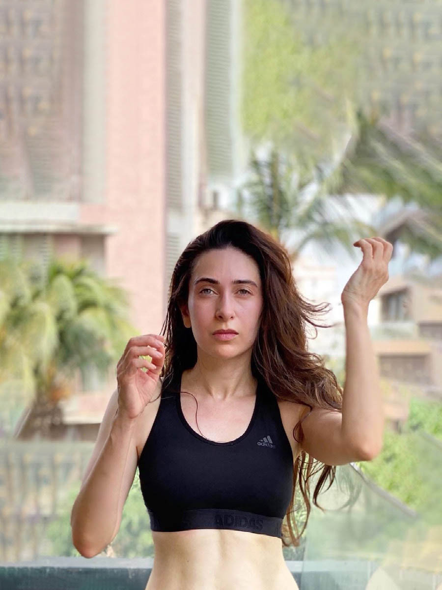 Karisma Kapoor made a case for neon sports bras with her International Yoga  Day post